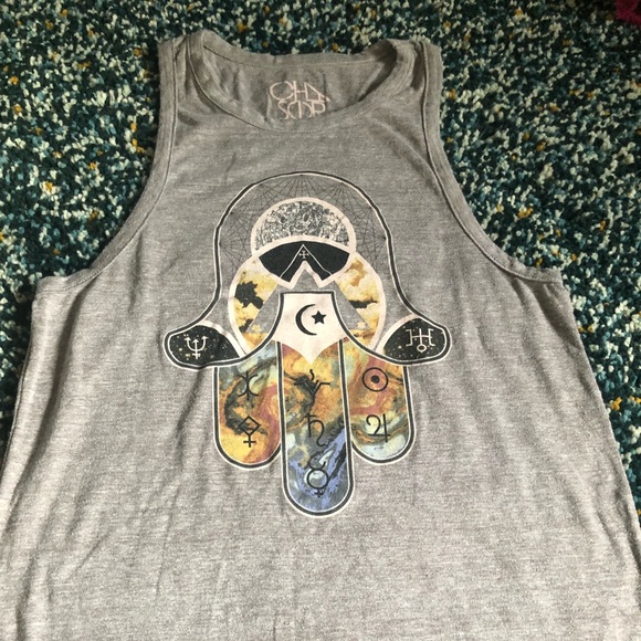 Chaser Hamsa hand tank top - Picture 1 of 5